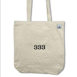 333 embroidered angel number tote bag